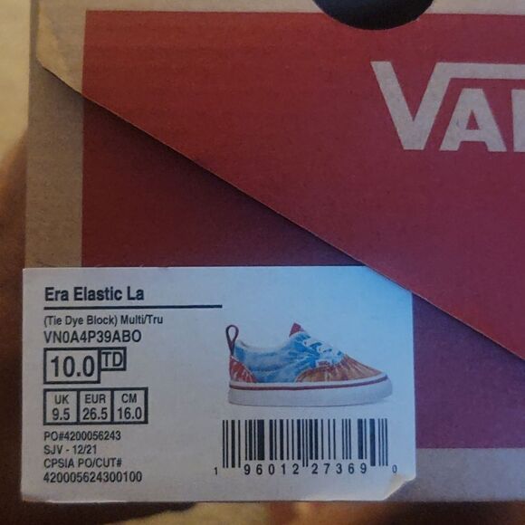 Vans Era Tie Dye Block Girls BRAND NEW IN BOX - Picture 7 of 7